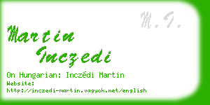 martin inczedi business card