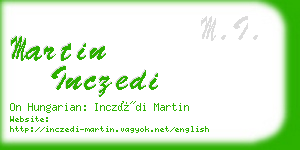 martin inczedi business card